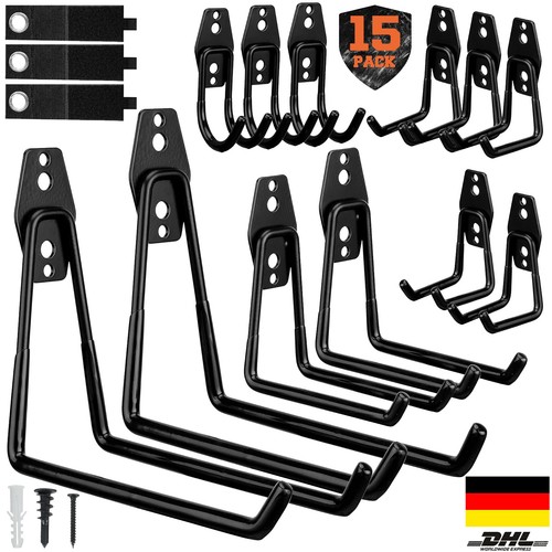 15x wandhaken garage haken - 15x,