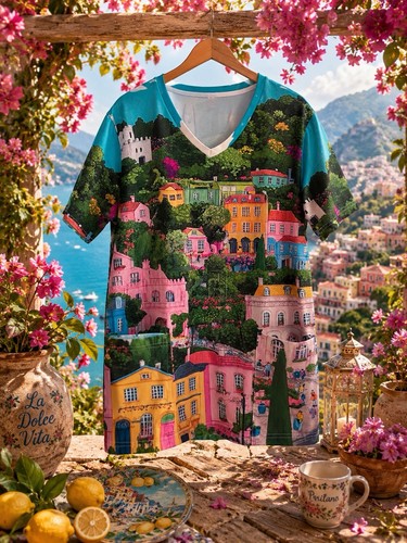Damen shirt stadt motiv - stadt,