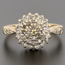 Cluster diamantring kt - cluster-diamantring,