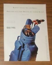 Seltene Werbung GOLD-PFEIL GOLFBAG - Kostet soviel wie ein VW Golf 1992