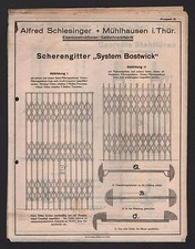 MÜHLHAUSEN THÜR., Prospekt für Scherengitter Türen um 1925, A. Schlesinger