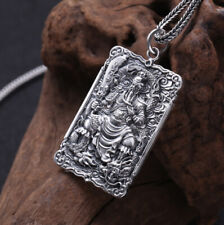 I07 Anhänger Guan Gong Guan Yu chinesischer General und Drache Feinsilber 