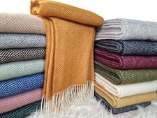 Wolldecke 100% Schurwolle Wohndecke Plaid in versch. Farben 140 x 200cm Tirol-M