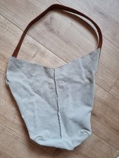 Pieces Tasche Schultertasche Leder Velour/Glattleder greige grau/beige