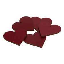 Dunkelrotes Holzherz -