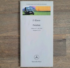 Mercedes G 500/320/400 CDi/290GD G461/G463 Preisliste/Prospekt/brochure/prices