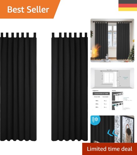 2er set blickdichte schwarz - set,