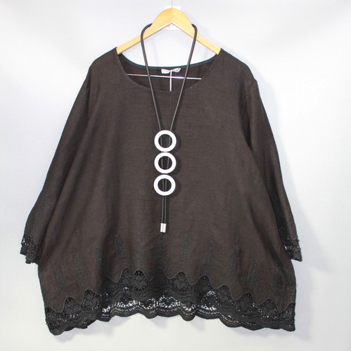 Moonshine leinen tunika bluse - moonshine,