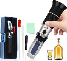 Alkohol Refraktometer 0-80% ATC Hand-Messgerät für Spirituosen Whisky Wodka Gin