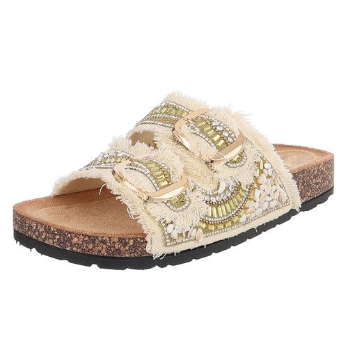 Damen mules mit strass und - damen,