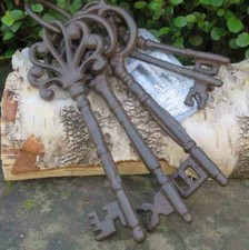Schlüsselbund Gusseisen Gartendeko Schlüssel Dekoartikel Landhaus Deko DB63