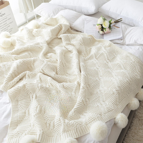 Chenille gestrickt decke - gestrickt,
