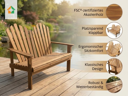 Sitzer adirondack gartenbank - 2-sitzer,