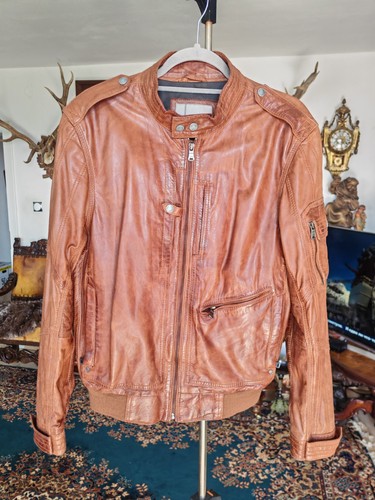 Herren lederjacke milestone - lederjacke, 48