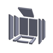 Feuerraumauskleidung Passend für Skantherm Ivo A** Kamin & Ofen 11-teilig