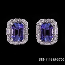 Tansanit Si / H Diamant Kissen