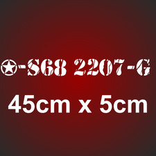 1 Aufkleber ca. 45cm x5cm US