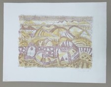 Eduard Bargheer Sahara Farblithographie 1967 handsigniert