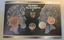  Commonwealth of Nations 5 Münzen Kopf von Queen Elizabeth II im Blister OVP