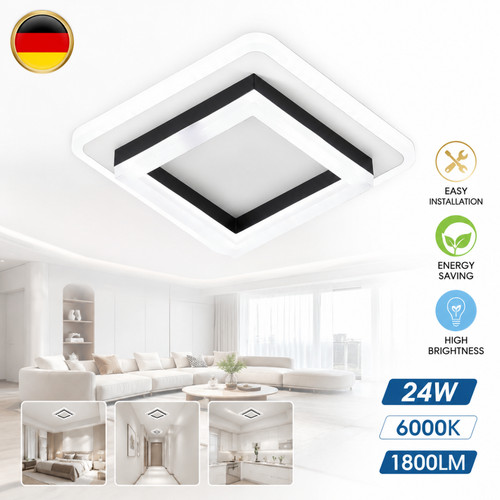Led deckenleuchte 24w eckig - deckenleuchte,