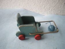 38004 Puppenwagen Puppenstube DDR 7cm Holz 50er Jahre