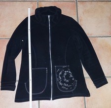 BAGORAZ, Fleeceacke, Damen, Gr. 3 (ca. 40?), schwarz mit Taschen 