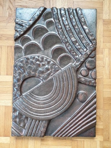 Karlsruher majolika wandplatte - karlsruher,