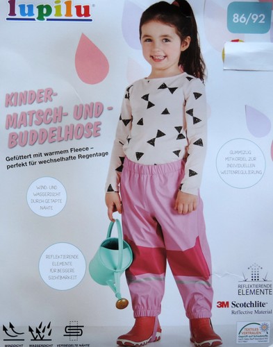 Mädchen regenhose gefüttert - regenhose,