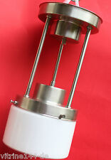 BAUHAUS DECKENLEUCHTE Lampe Design Pendelstange Länge 34 cm silber matt Opalglas