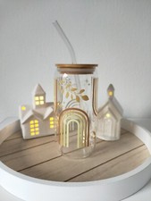 Glas mit Bambusdeckel &