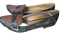 Louis Vuitton Loafer Pumps braun beige Monogram Blume  Leder vintage 39