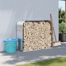 Brennholzunterstand Silber