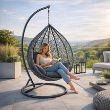 Polyrattan hängesessel - polyrattan,