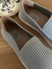UGG 'ALAMEDA SAMMY' Slipper in Grau (leicht glitzernd) - Gr. 36,5 - 37 - NEU!!