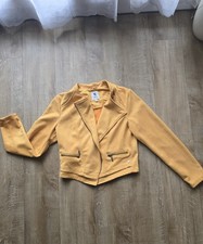 Blazer Jacke Kurz Gelb Senf
