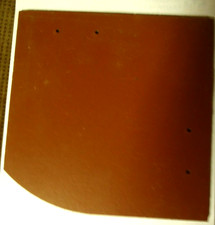 7 x 10 ( 70) Stk.  Eternit Dach Fassaden Platte 20x20 cm Bogen links rot glatt