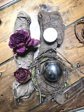 Treibholz Osterdeko Holzrinde Schwemmholz Tischdekoration Holz 2 Teile Kerze