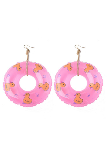 Schwimmreifen ohrringe pink - schwimmreifen,