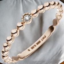 Damen Ring Kugel 585 Gold Rotgold 1 Diamant Brillant Rotgoldring Kugelring