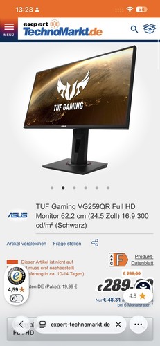 Asus tuf gaming vg259qr - tuf,