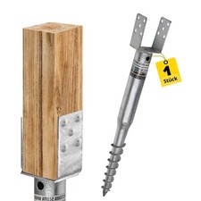 Pfostenträger U Profil, Erdanker zum Einschrauben, Stützenfuß, Pfostenanke PWU