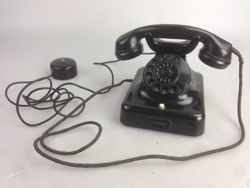 Antik altes telefon - antik, schwarz