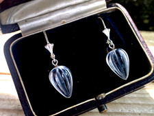 Ohrringe natürlicher Bergkristall 925 Sterlingsilber