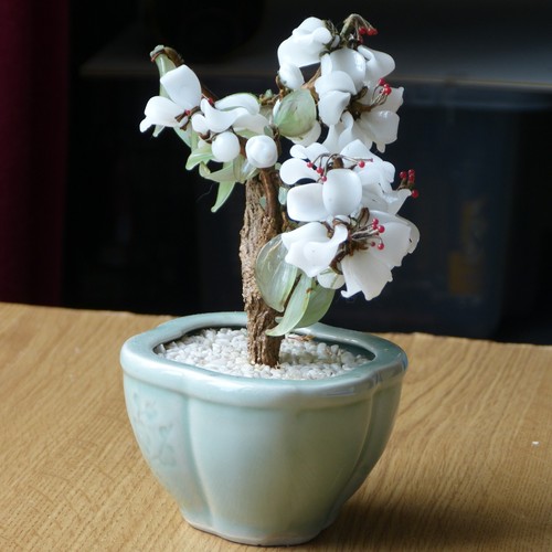 Vintage jade grün weiß glas - jade,