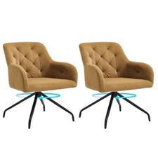 2er Set Drehbare Esszimmerstühle aus Samt – Modern, 360°, 5 Farben