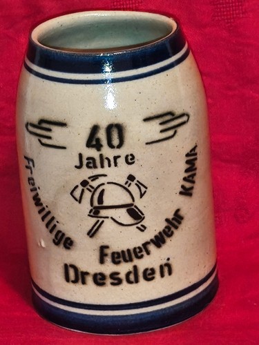 Ddr feuerwehr bierkrug 40 - bierkrug, "40