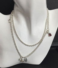 Drachenfels Kette in925er Silber mit verschiedenen Elementen und Perlen.