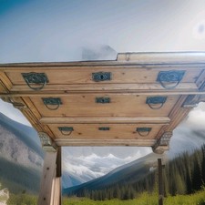  TV-Ablage aus Massivholz - Braun