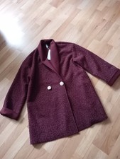 Neu Boucle Jacke Bordeaux