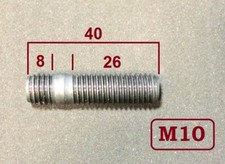 1 Stück Stehbolzen M10x40 8.8 schwarz , Stiftschraube , Krümmerbolzen, Bolzen
